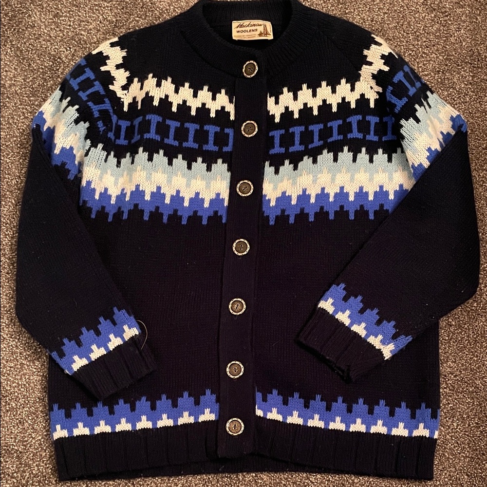 Wool Patterned Cardigan